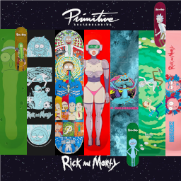Primitive x Rick and Morty Collection skate mod icon
